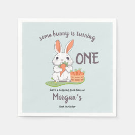 Irgendein Bunny ist ein Jungs Mädchen 1. Geburtsta Serviette