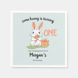 Irgendein Bunny ist ein Jungs Mädchen 1. Geburtsta Serviette