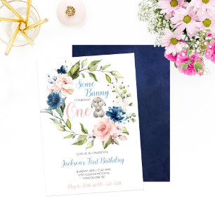 Irgendein Bunny macht einen Ostern ersten Geburtst Einladung