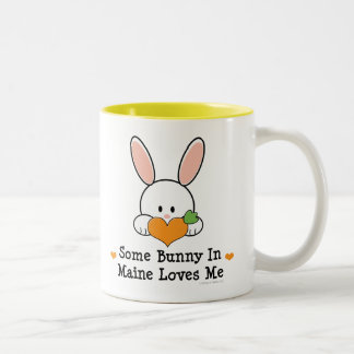 Irgendein Häschen in Maine-Lieben ich Zweifarbige Tasse