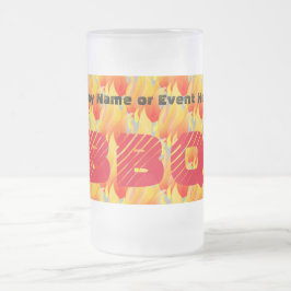 Irgendein Name oder Ereignis GRILLEN - Mattglas Bierglas