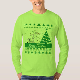 Irgendein Text-Hundepipi auf Schneemann-hässlicher T-Shirt