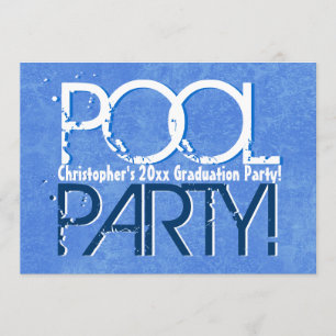 Irgendeine Jahr-Klasse Abschluss-Pool-Party Einladung