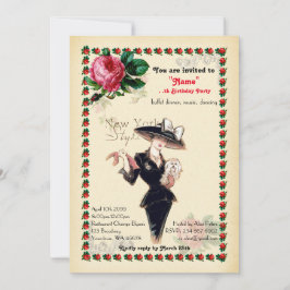 irgendeines Alters,60. Geburtstagsfrau,Gatsby, Art Einladung