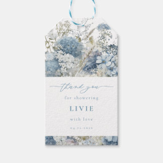 Irgendetwas Blue Brautparty Gift Tags Blau Blumen Geschenkanhänger