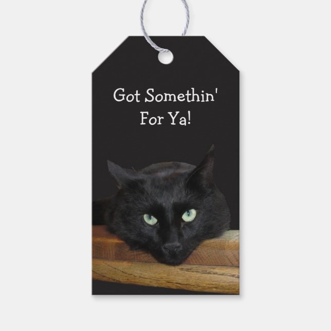 Irgendjemand für Ya Black Cat Geschenketiketten Geschenkanhänger (Vorderseite)