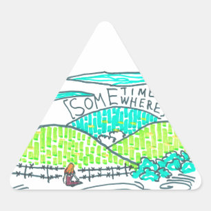 Irgendwann Dreieckiger Aufkleber