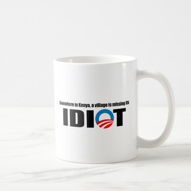 Irgendwo in Kenia ist ein Dorf sein Idiot vermisst Kaffeetasse (Rechts)