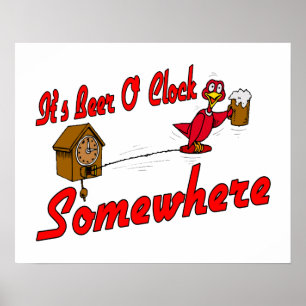 Irgendwo ist es Bier O Clock Poster
