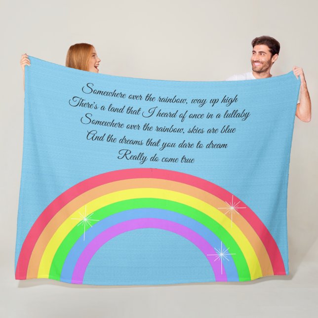 Irgendwo über dem Regenbogen Fleecedecke (Beispiel)