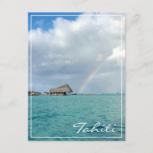 Irgendwo über dem Regenbogen in Tahiti Postkarte (Vorderseite)