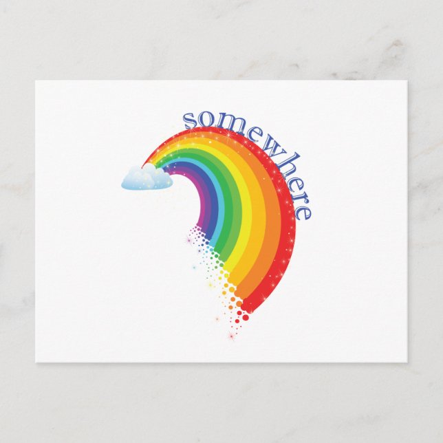 Irgendwo über dem Regenbogen Postkarte (Vorderseite)