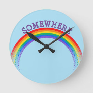 Irgendwo über dem Regenbogen Runde Wanduhr