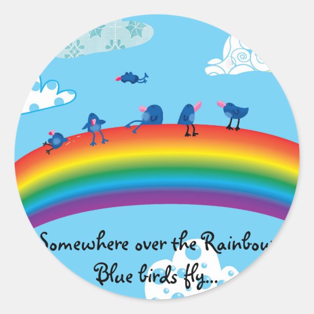 Irgendwo über dem Regenbogen Runder Aufkleber (Vorderseite)