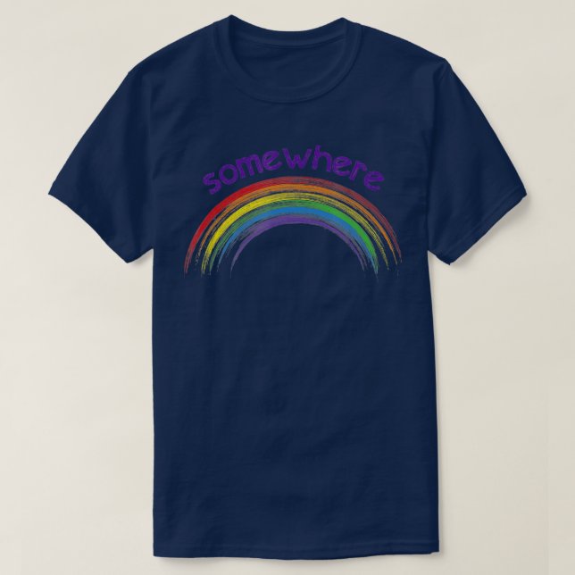 irgendwo über dem Regenbogen T-Shirt (Design vorne)