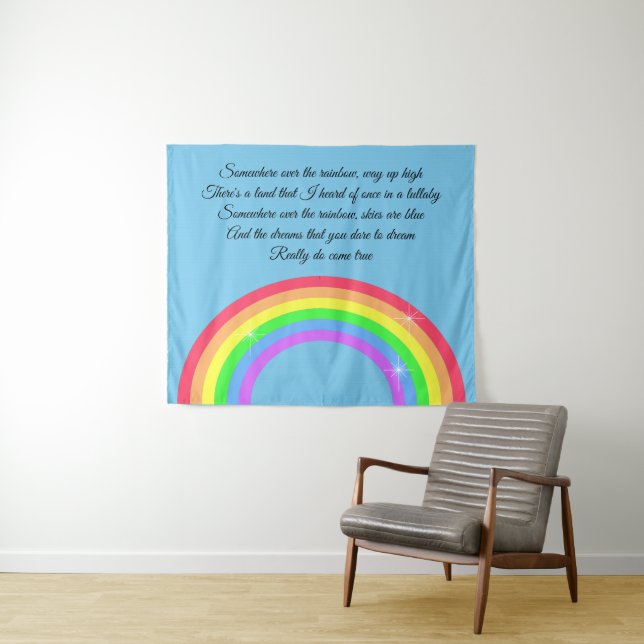 Irgendwo über dem Regenbogen Wandteppich (Beispiel (Horizontal))