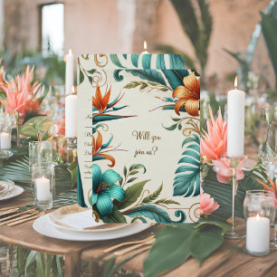 Iridescence tropicale de la carte RSVP