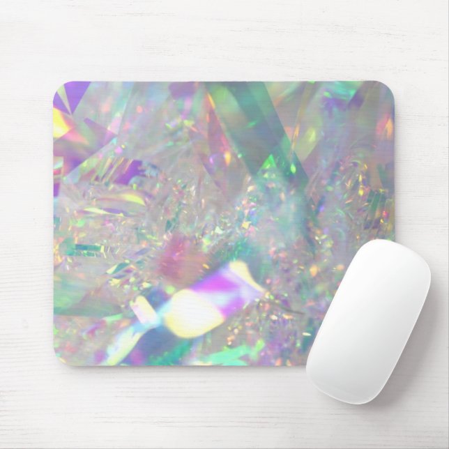 Iridescent Angel Tinsel Modern Glam Mouse Pad Mousepad (Mit Mouse)