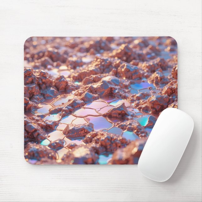 Iridescent Bismuth Surface Mousepad (Mit Mouse)