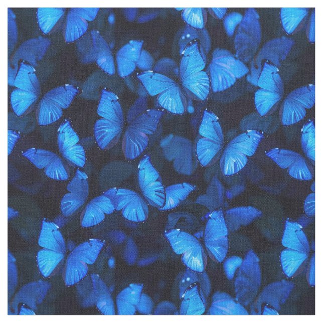 Iridescent Blue Butterfly Stoff (Nahaufnahme)