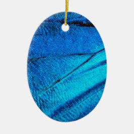 Iridescent Blue Butterfly Wing Keramikornament