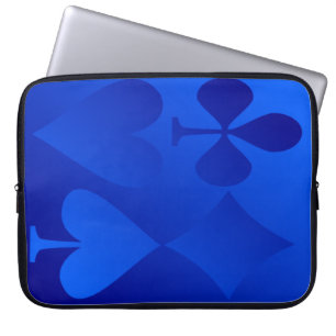 Iridescent Blue Gamble Laptop Computer Sleeve