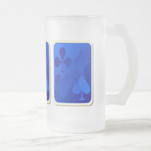 Iridescent Blue Gamble Mattiert Glass Tasse
