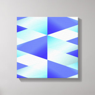 Iridescent Blue Gradient Triangle Leinwanddruck