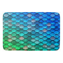 Iridescent Blue Green Glitzer Meerjungfrau Fischsk