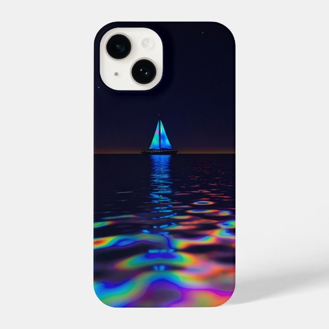 Iridescent boat phone case  iPhone 14 hülle (Rückseite)