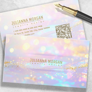 Iridescent Bokeh mit Gold Accent ID1147 Visitenkarte