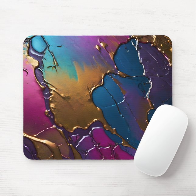 Iridescent Brushed Metal Mousepad (Mit Mouse)