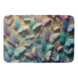 Iridescent Butterfly Garden Badematte