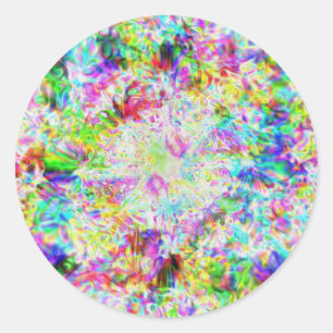 Iridescent Chrome 8 Runder Aufkleber