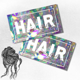 Iridescent Crystal | Hair Stylist Business Cards Visitenkarte