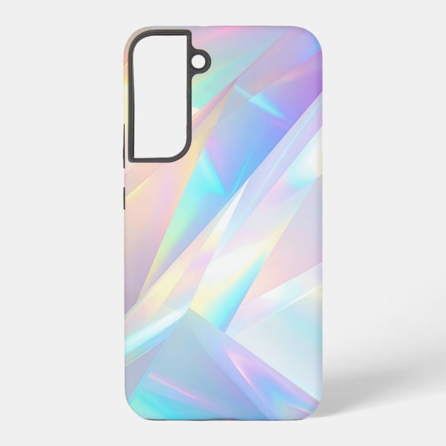 Iridescent Crystal Prism Holographic Design Samsung Galaxy Hülle (Rückseite)