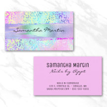 Iridescent Foil Brush Stroke Regenbogen Leopard Pi