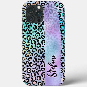 Iridescent Foil Rainbow Leopard Lila Case-Mate iPhone Hülle