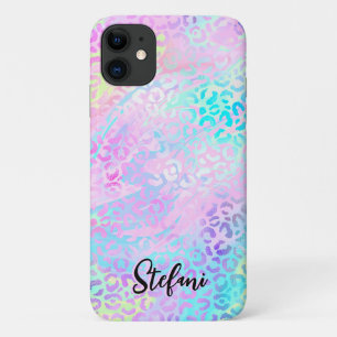 Iridescent Foil Regenbogen Leopard Pink Case-Mate iPhone Hülle