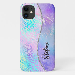 Iridescent Foil Regenbogen Leopard Pink Case-Mate iPhone Hülle