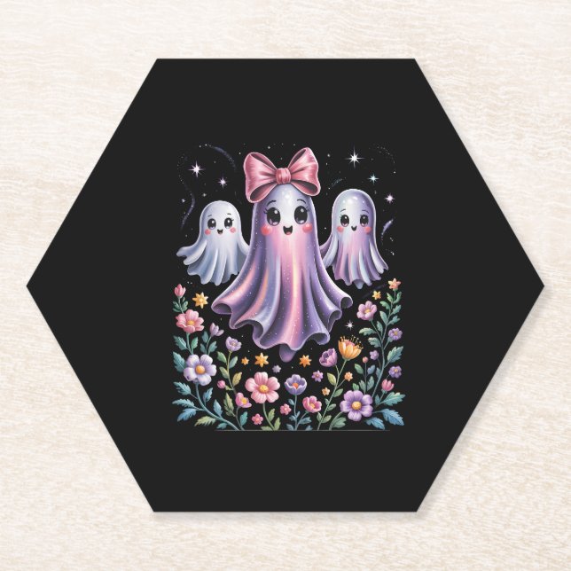 Iridescent Ghost Girl Halloween Untersetzer (Vorderseite)