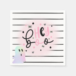 Iridescent Ghost Hey Boo Pastel Halloween Geburtst Serviette