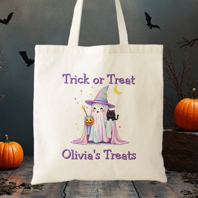 Iridescent Ghost Trick oder Treat Bag Tragetasche (Von Creator hochgeladen)
