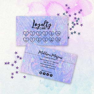 Iridescent Girl Modern Niedlich Loyalty Card Treuekarte