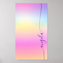 Iridescent Gradient Glam Name Telefon-Hintergrundb