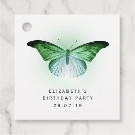 Iridescent Green Butterfly Geschenkanhänger