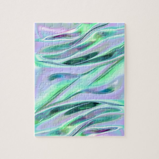 Iridescent Green und Blue MetallicMarbled (Vertikal)