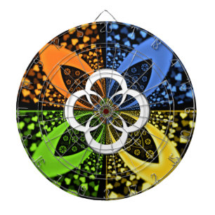 Iridescent Hearts Seamless Polka Dot Abstrakt Art Dartscheibe