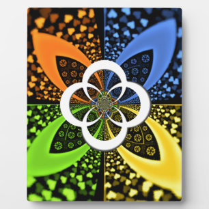 Iridescent Hearts Seamless Polka Dot Abstrakt Art Fotoplatte