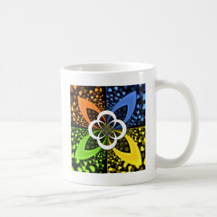 Iridescent Hearts Seamless Polka Dot Abstrakt Art Kaffeetasse